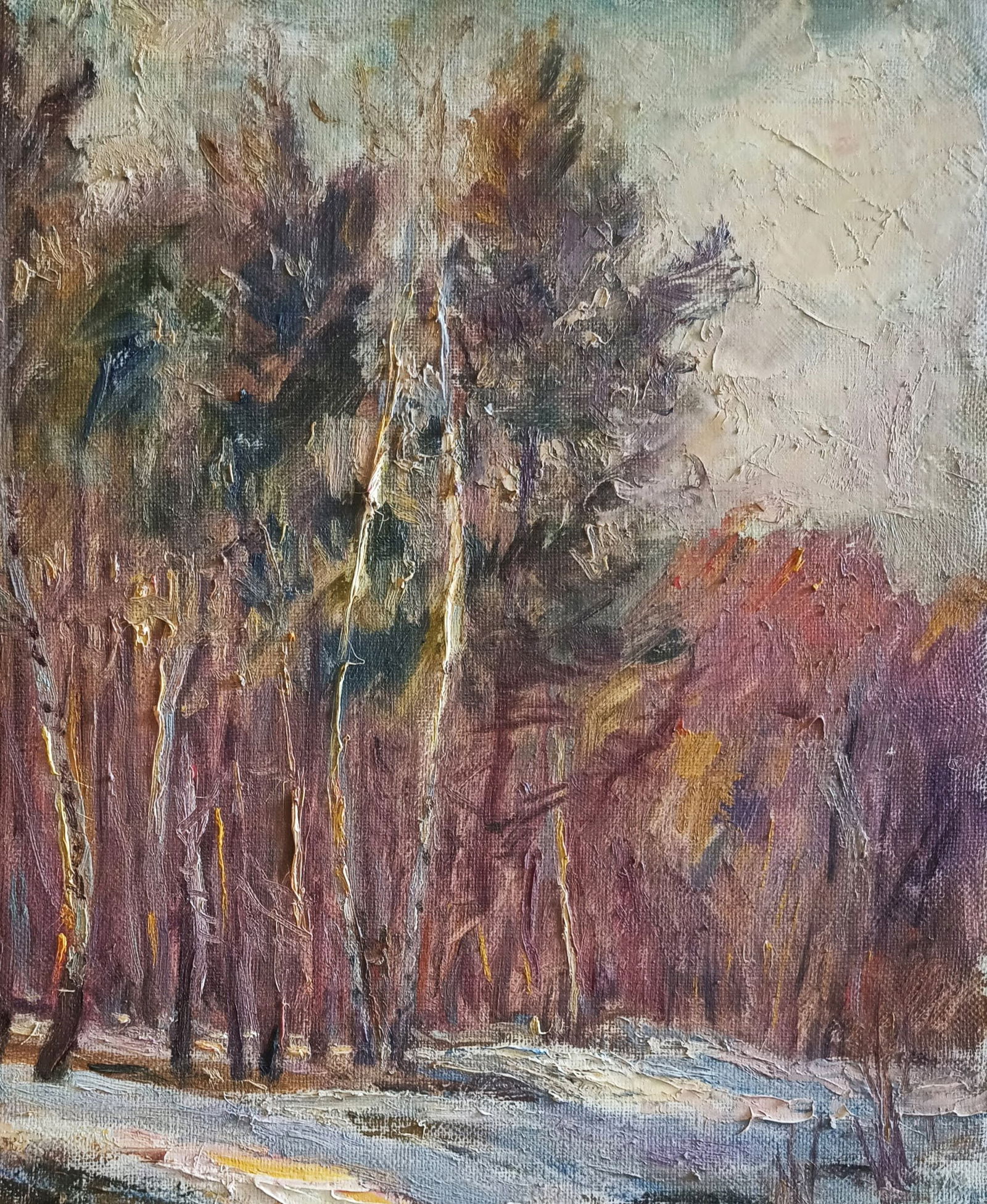 Oil painting twilight by honored painter Ukrainian Vasyl K. - 7