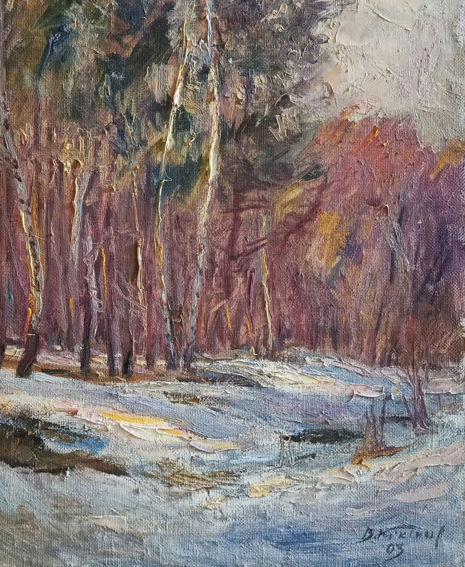 Oil painting twilight by honored painter Ukrainian Vasyl K. - 9