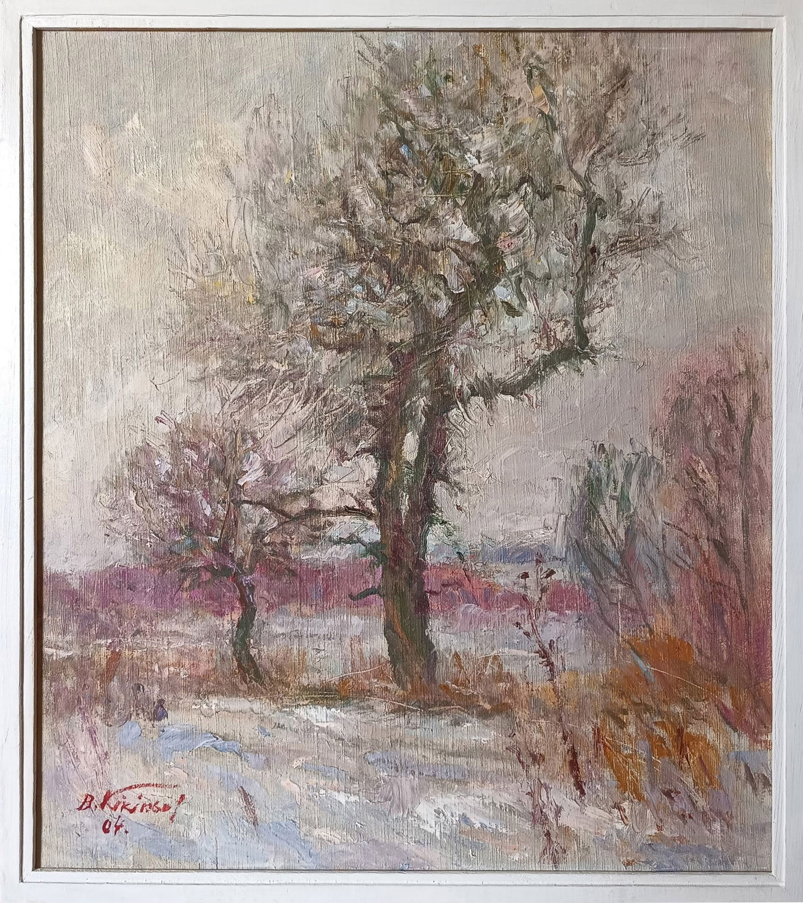 Oil painting Windswept by honored painter Ukrainian Vasyl K.: Title: Oil painting Windswept by honored painter Ukrainian Vasyl K. Description: 07Kv Painter: Vasyl K. Size: 72x61 cm/ 28.34x24.01 inches Components: oil, canvas Original painting CONDITION: