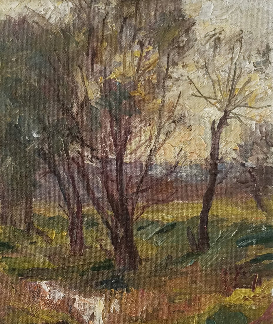 Oil painting River by honored painter Ukrainian Vasyl K. - 4