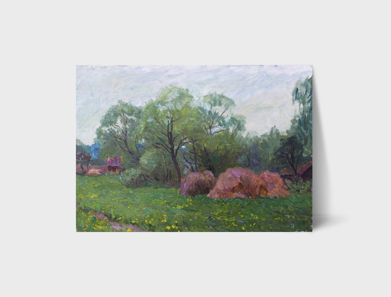 Oil painting River by honored painter Ukrainian Vasyl K. - 2