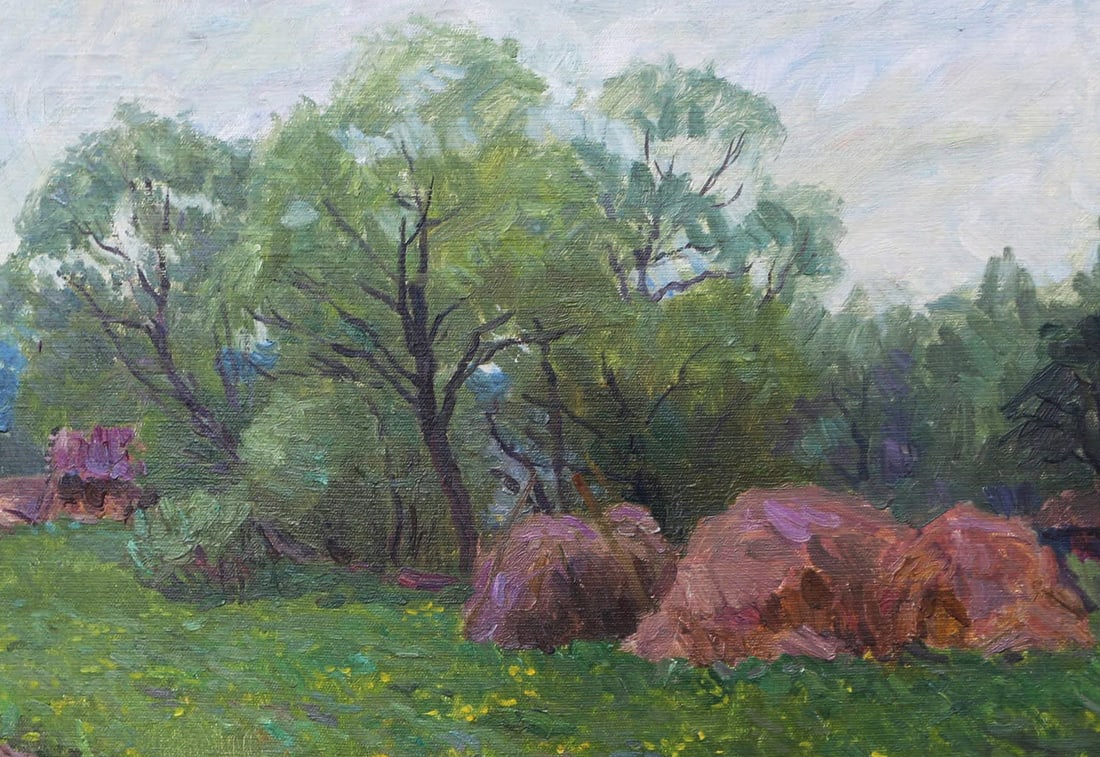 Oil painting River by honored painter Ukrainian Vasyl K. - 9