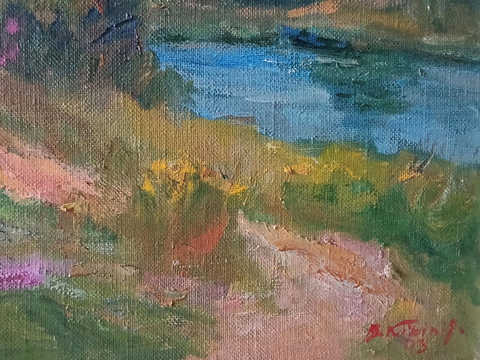 Oil painting Pasture by honored painter Ukrainian Vasyl K. - 8