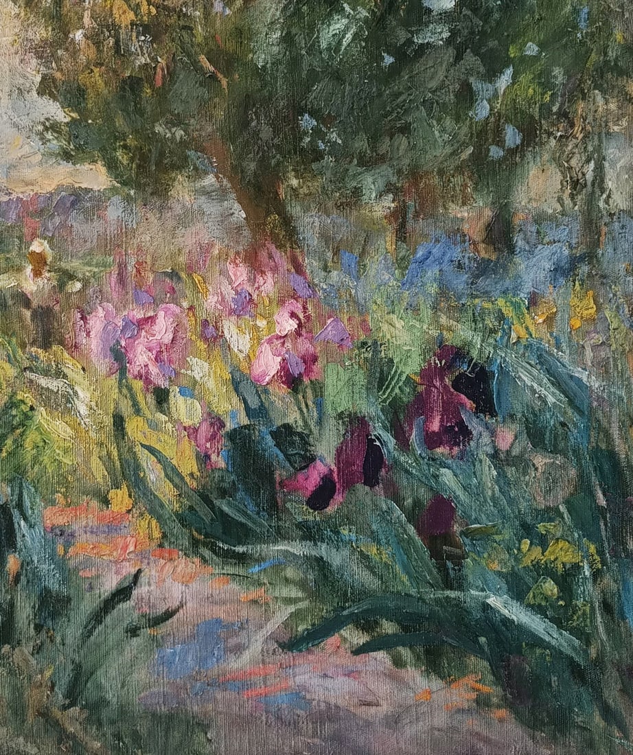 Oil painting Irises by honored painter Ukrainian Vasyl K. - 10