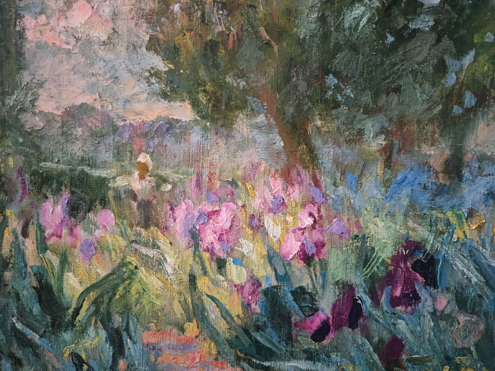 Oil painting Irises by honored painter Ukrainian Vasyl K. - 4