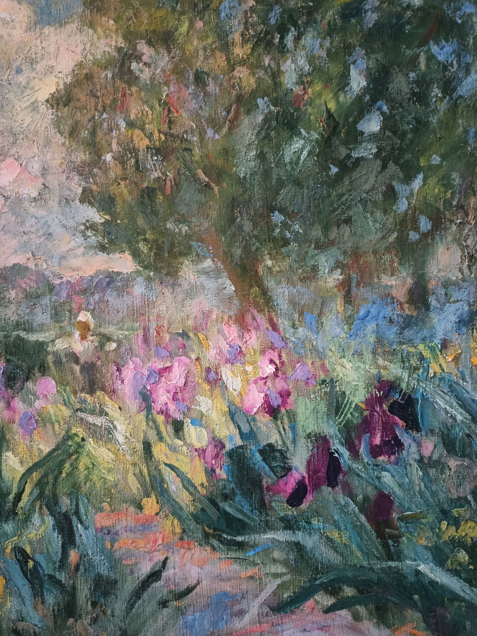 Oil painting Irises by honored painter Ukrainian Vasyl K. - 5