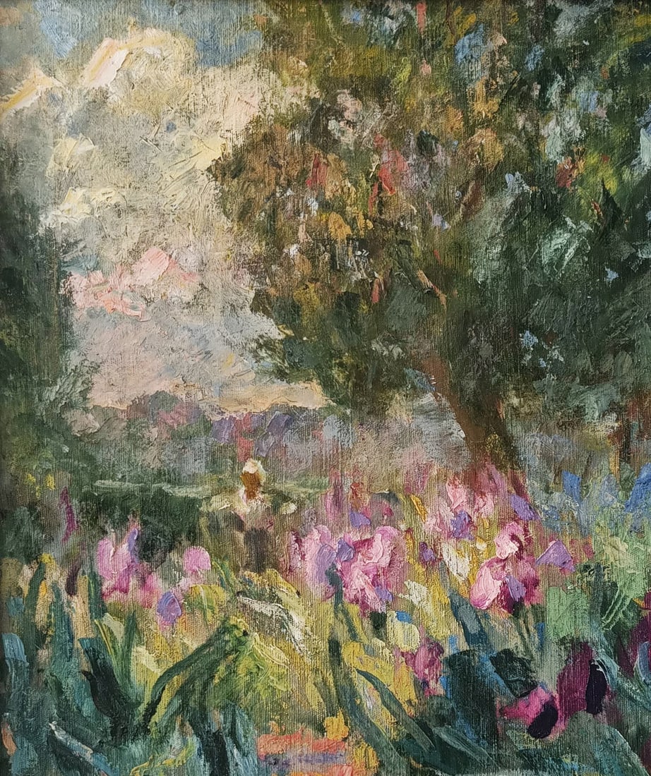 Oil painting Irises by honored painter Ukrainian Vasyl K. - 7