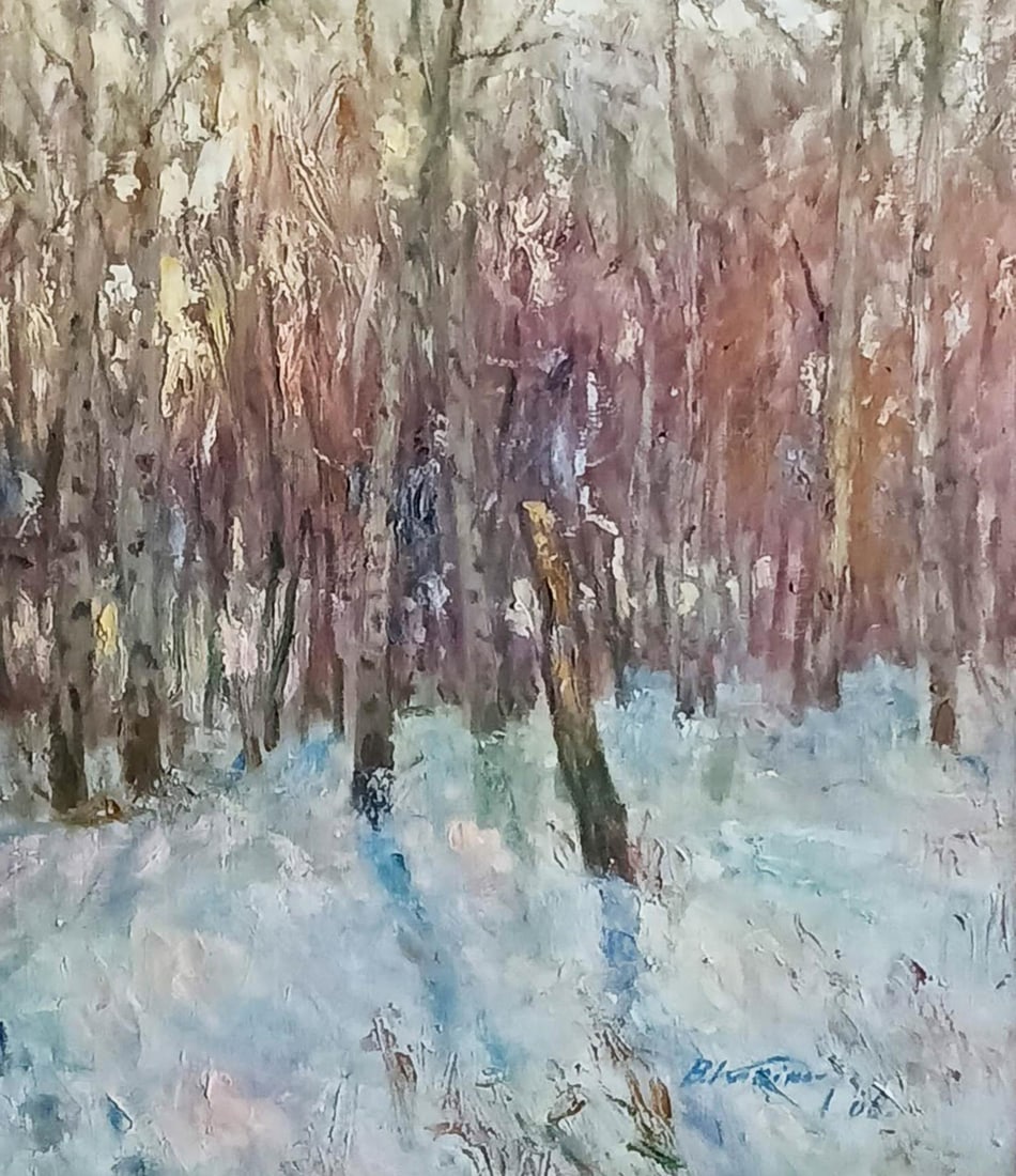 Oil painting Winter by honored painter Ukrainian Vasyl K. - 7