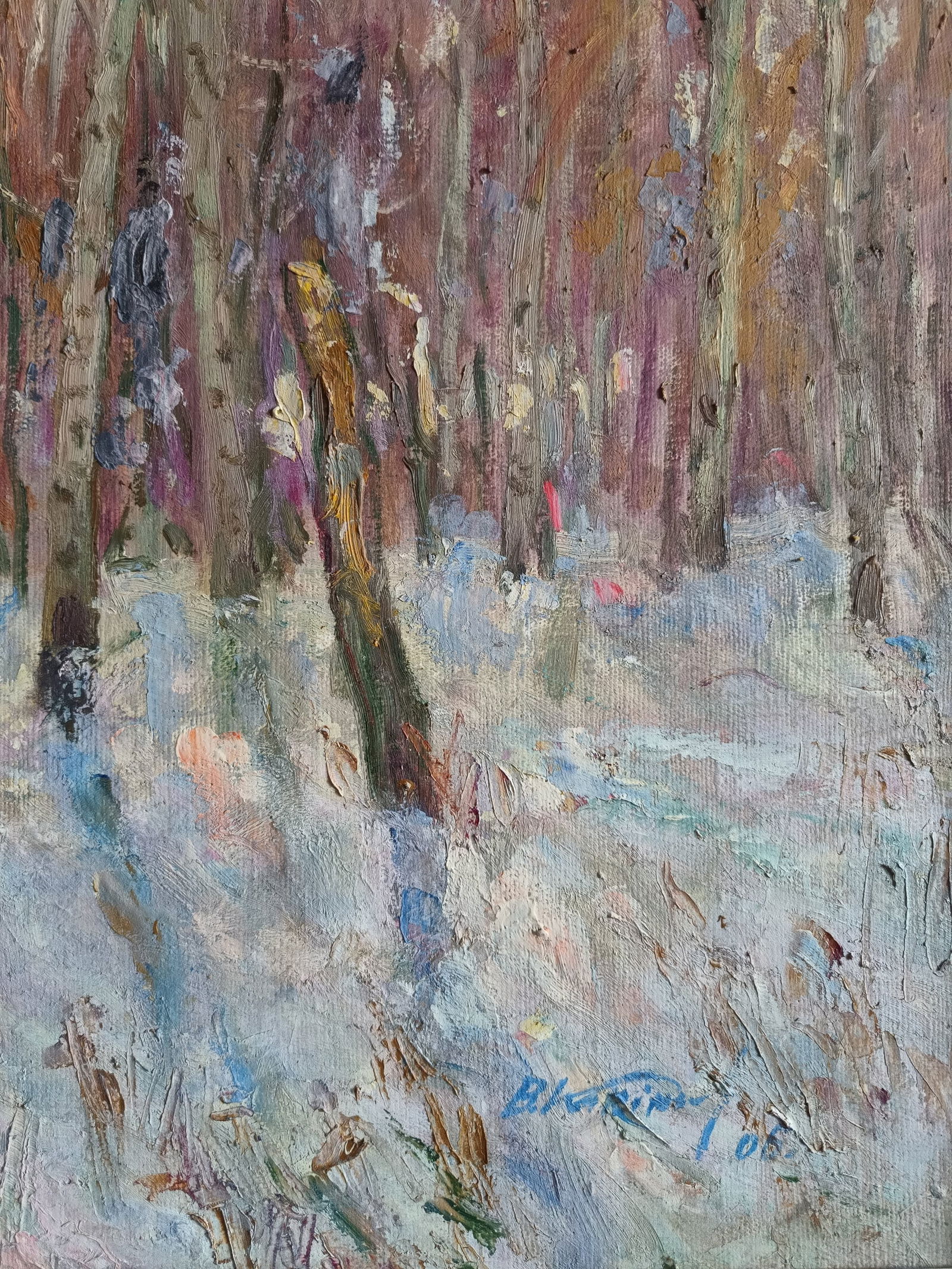 Oil painting Winter by honored painter Ukrainian Vasyl K. - 9
