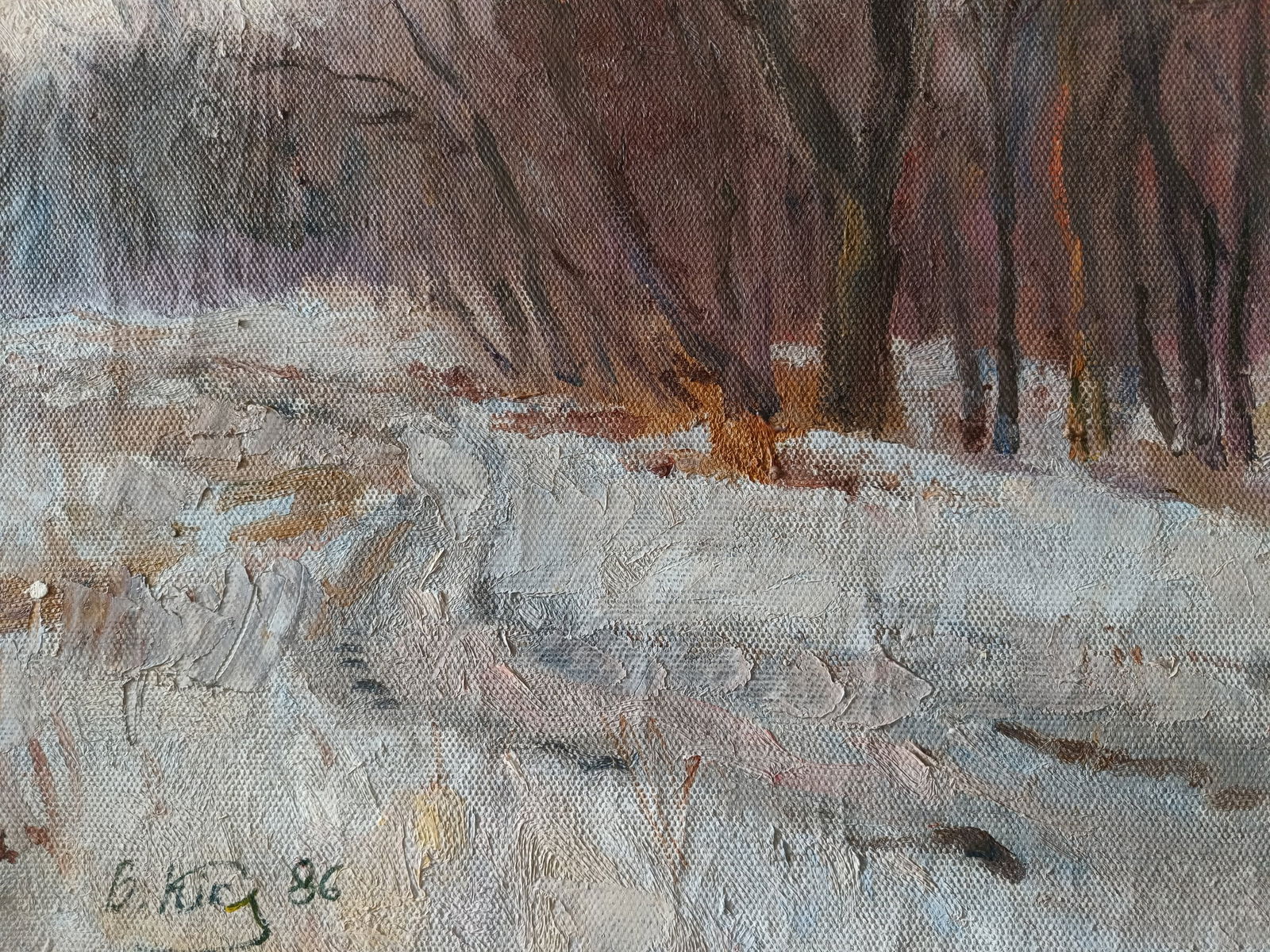 Oil painting Onset by honored painter Ukrainian Vasyl K. - 10