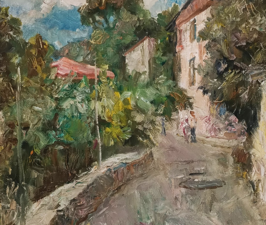 Oil painting Street by honored painter Ukrainian Vasyl K. - 6