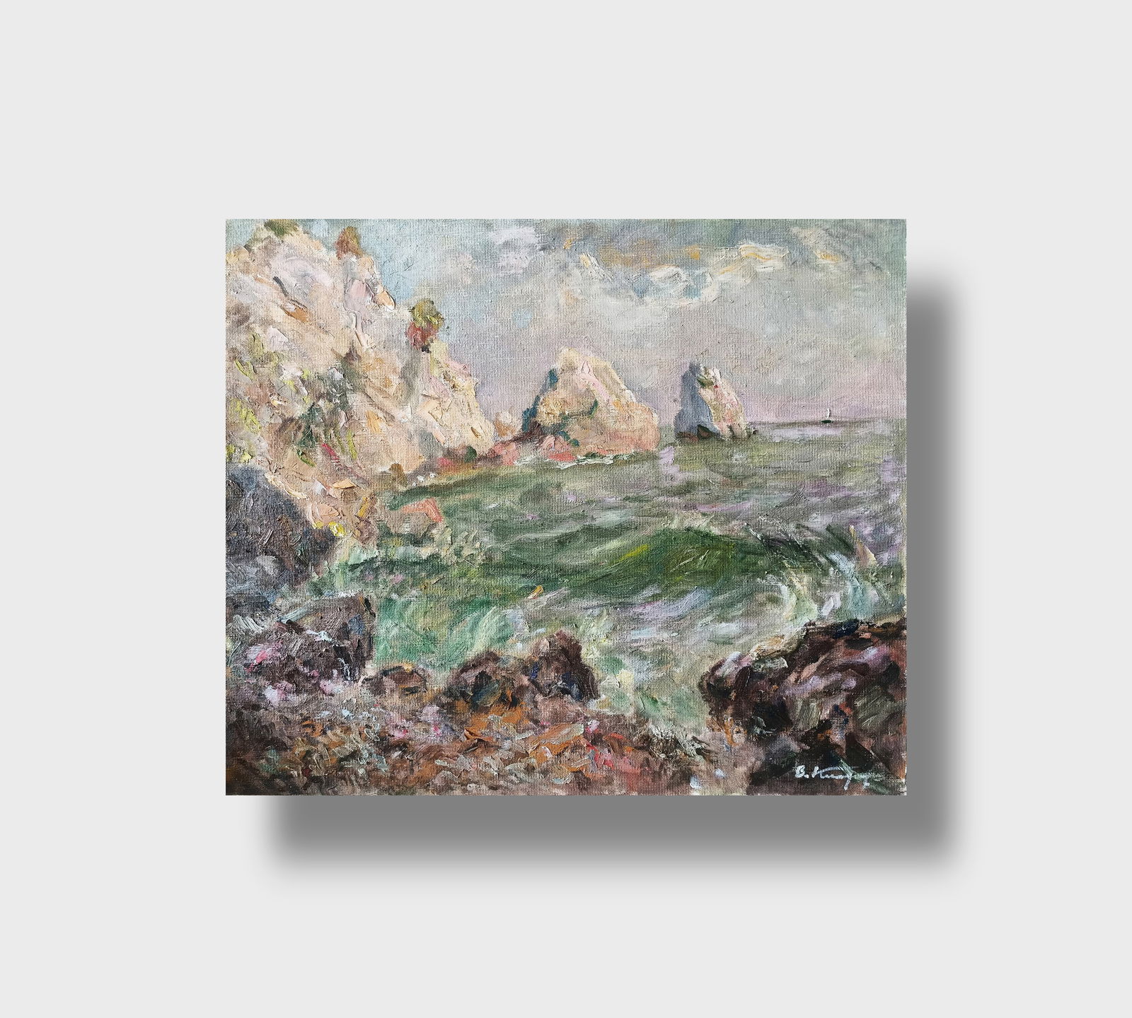 Oil painting Gurzuf by honored painter Ukrainian Vasyl K. - 2