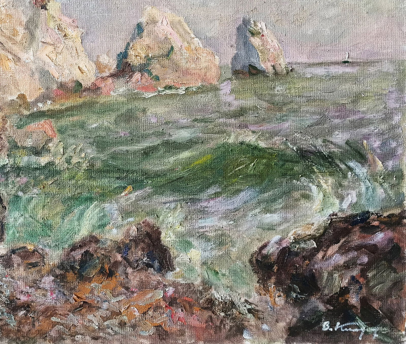 Oil painting Gurzuf by honored painter Ukrainian Vasyl K. - 9