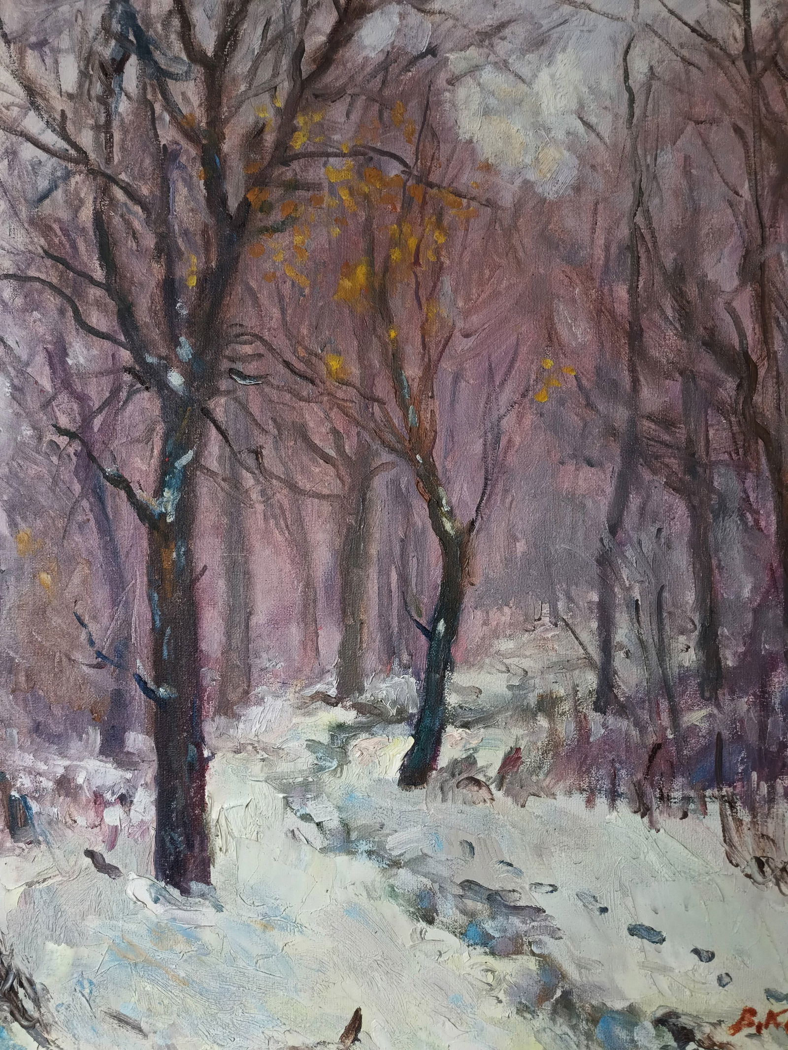 Oil painting Thaw by honored painter Ukrainian Vasyl K. - 4