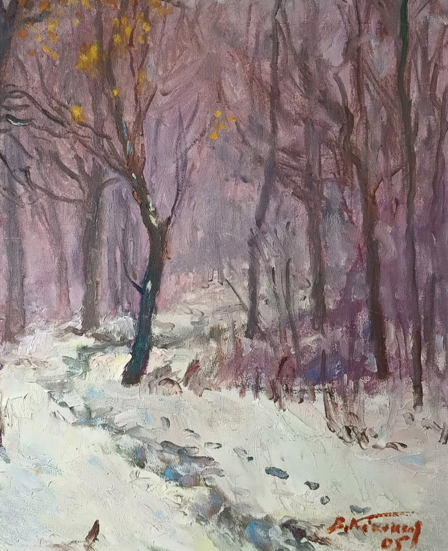 Oil painting Thaw by honored painter Ukrainian Vasyl K. - 9