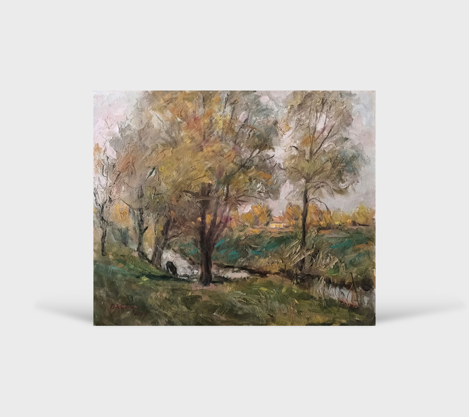 Oil painting Evening by honored painter Ukrainian Vasyl K. - 2