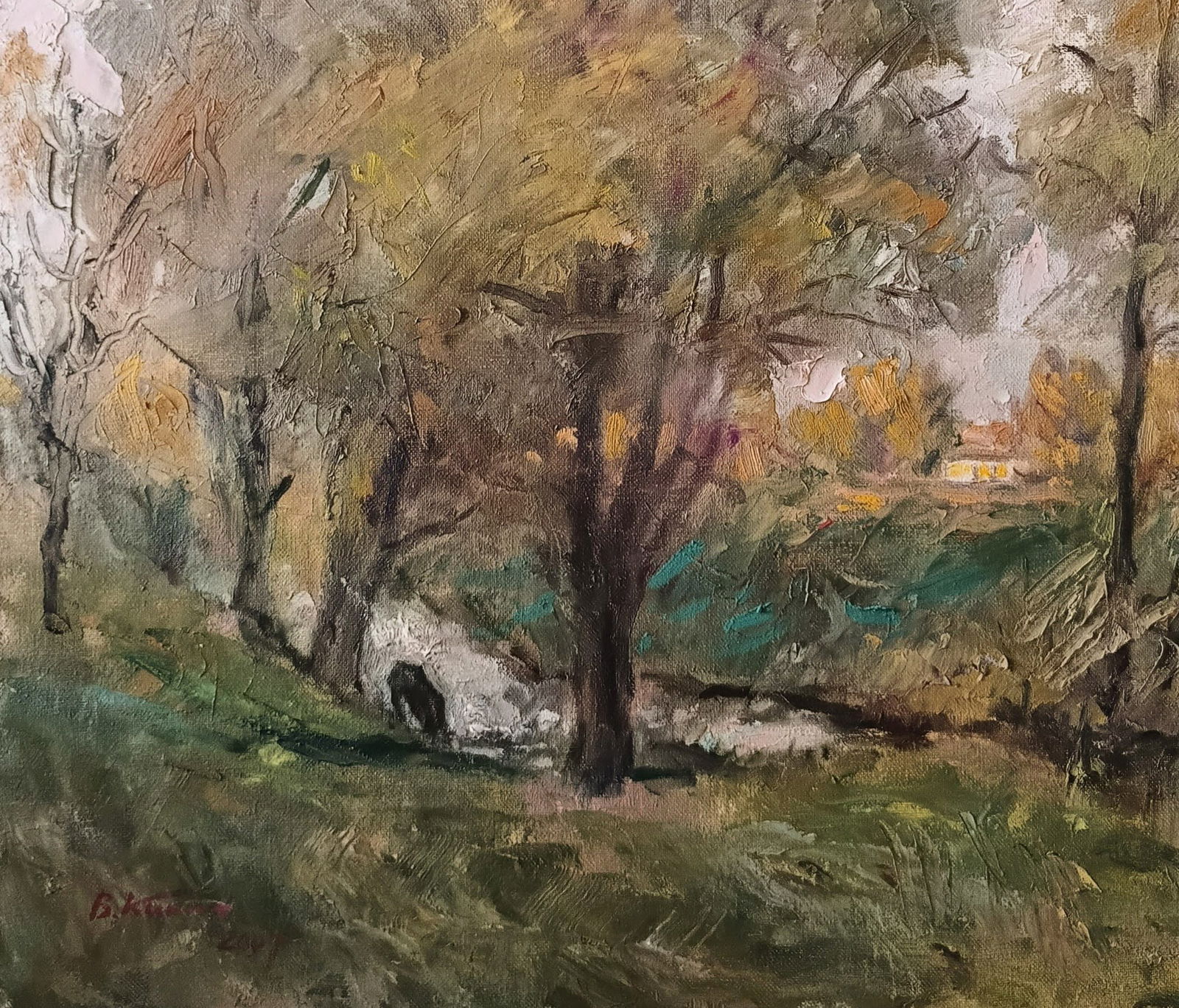 Oil painting Evening by honored painter Ukrainian Vasyl K. - 5