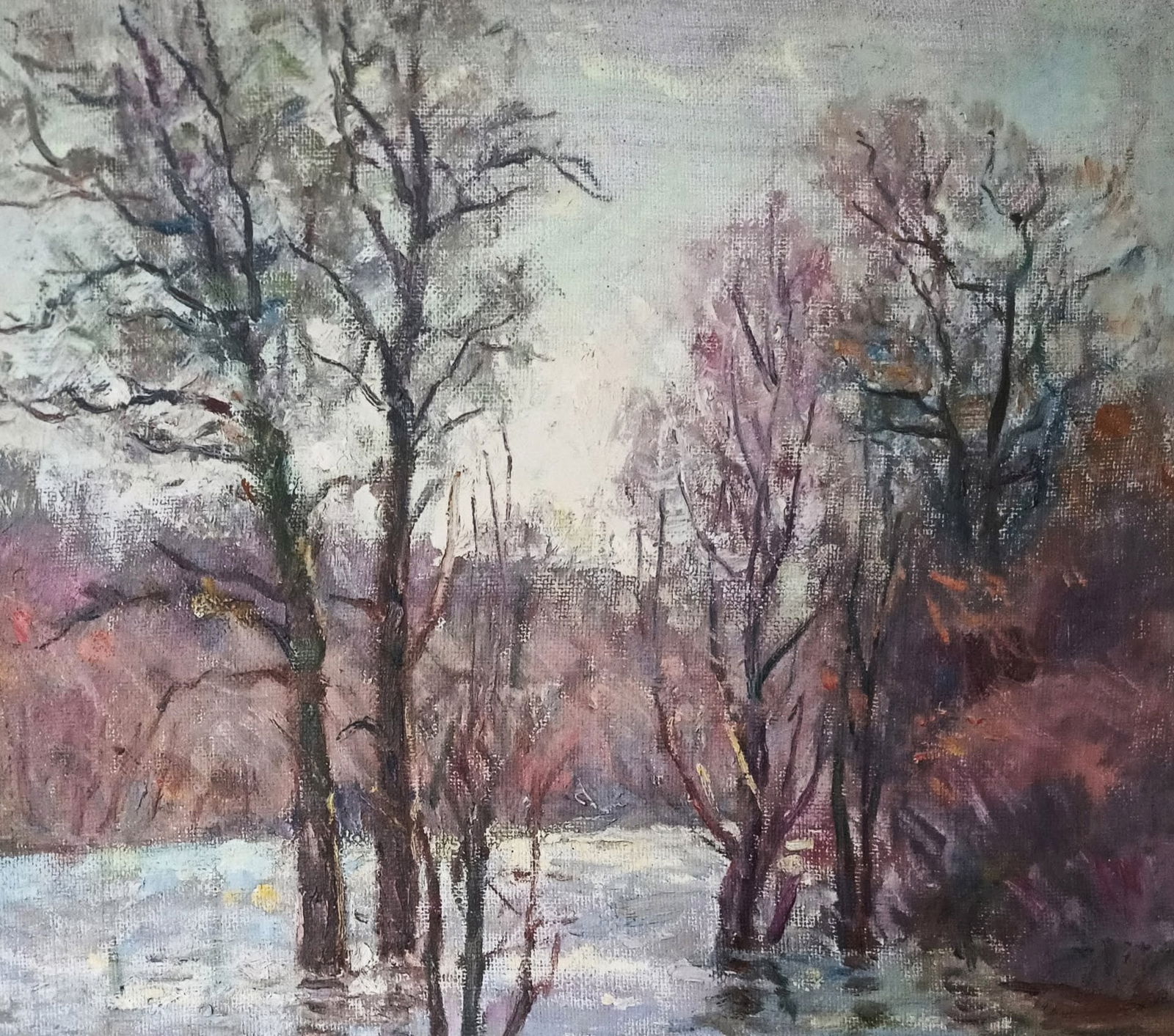 Oil painting Spring by honored painter Ukrainian Vasyl K. - 4