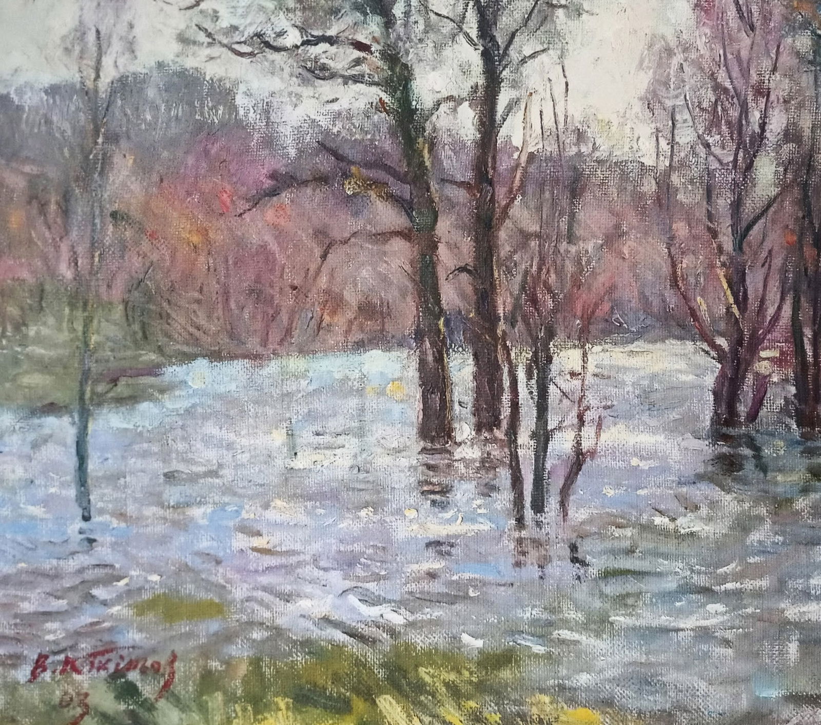 Oil painting Spring by honored painter Ukrainian Vasyl K. - 5