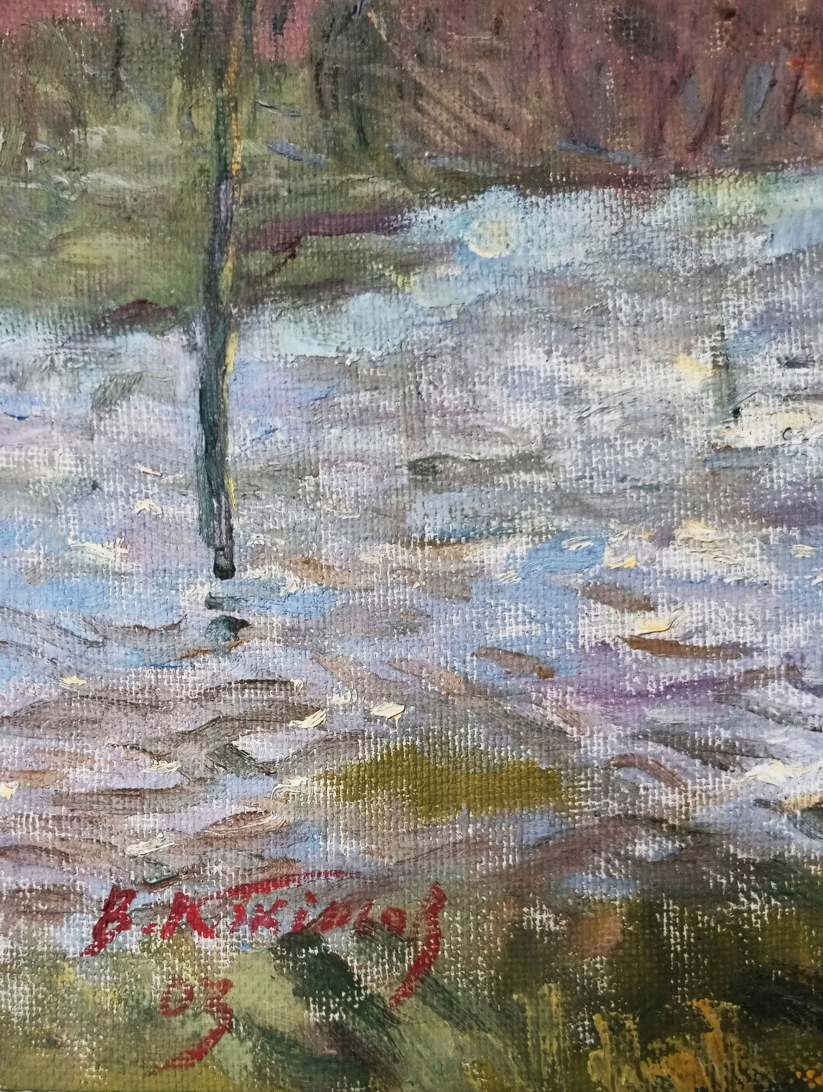 Oil painting Spring by honored painter Ukrainian Vasyl K. - 9