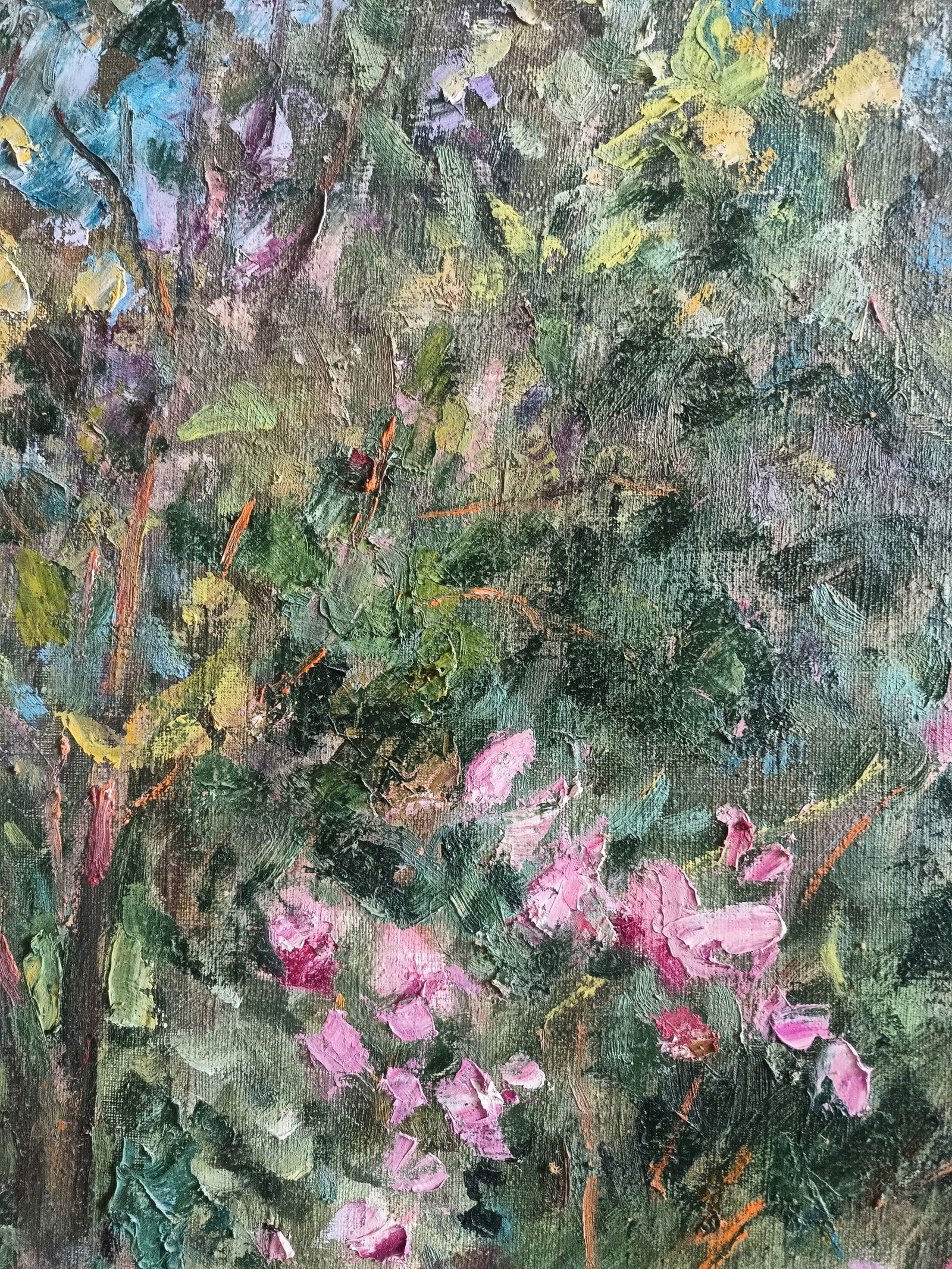 Oil painting Garden by honored painter Ukrainian Vasyl K. - 10