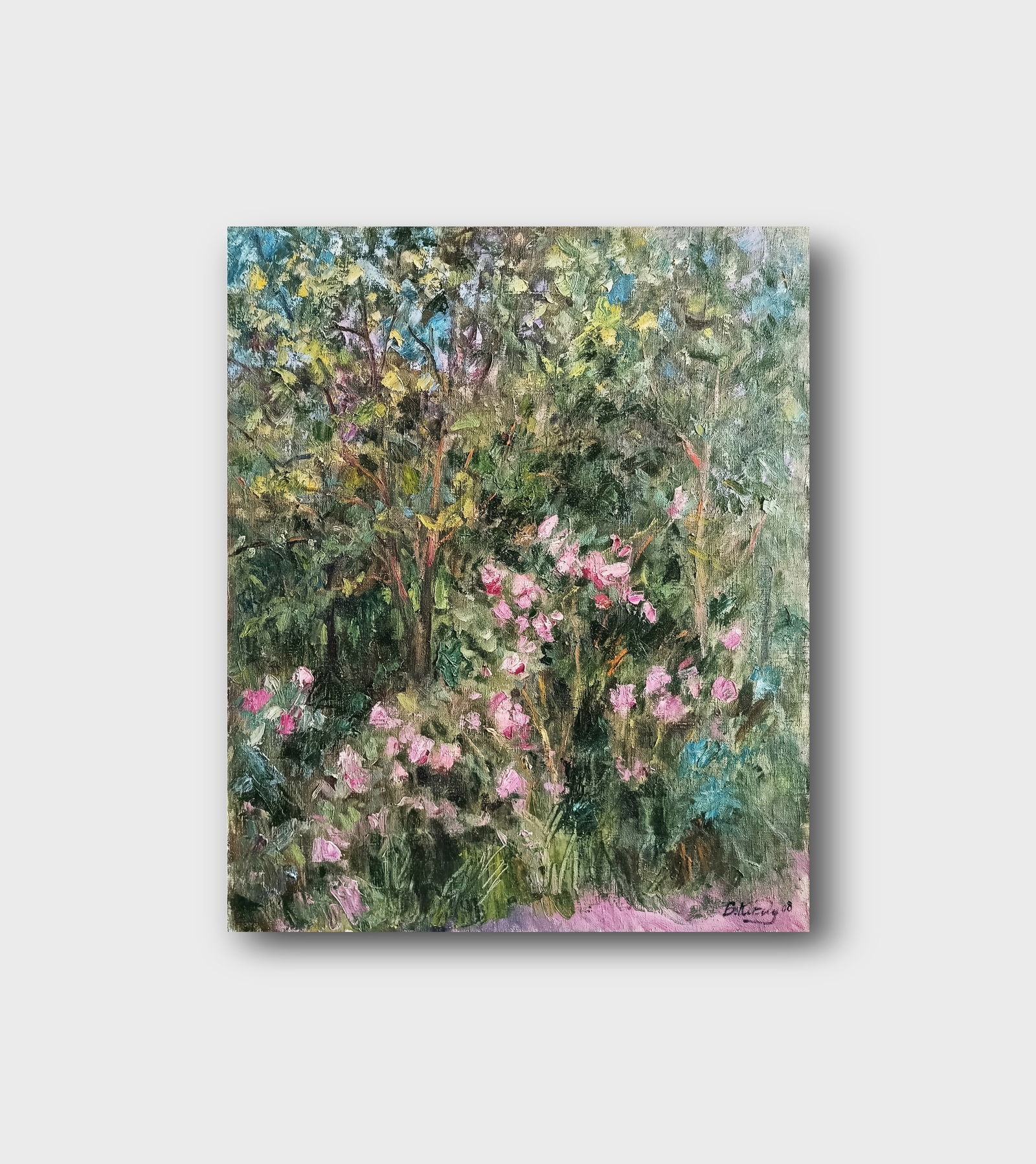 Oil painting Garden by honored painter Ukrainian Vasyl K. - 2