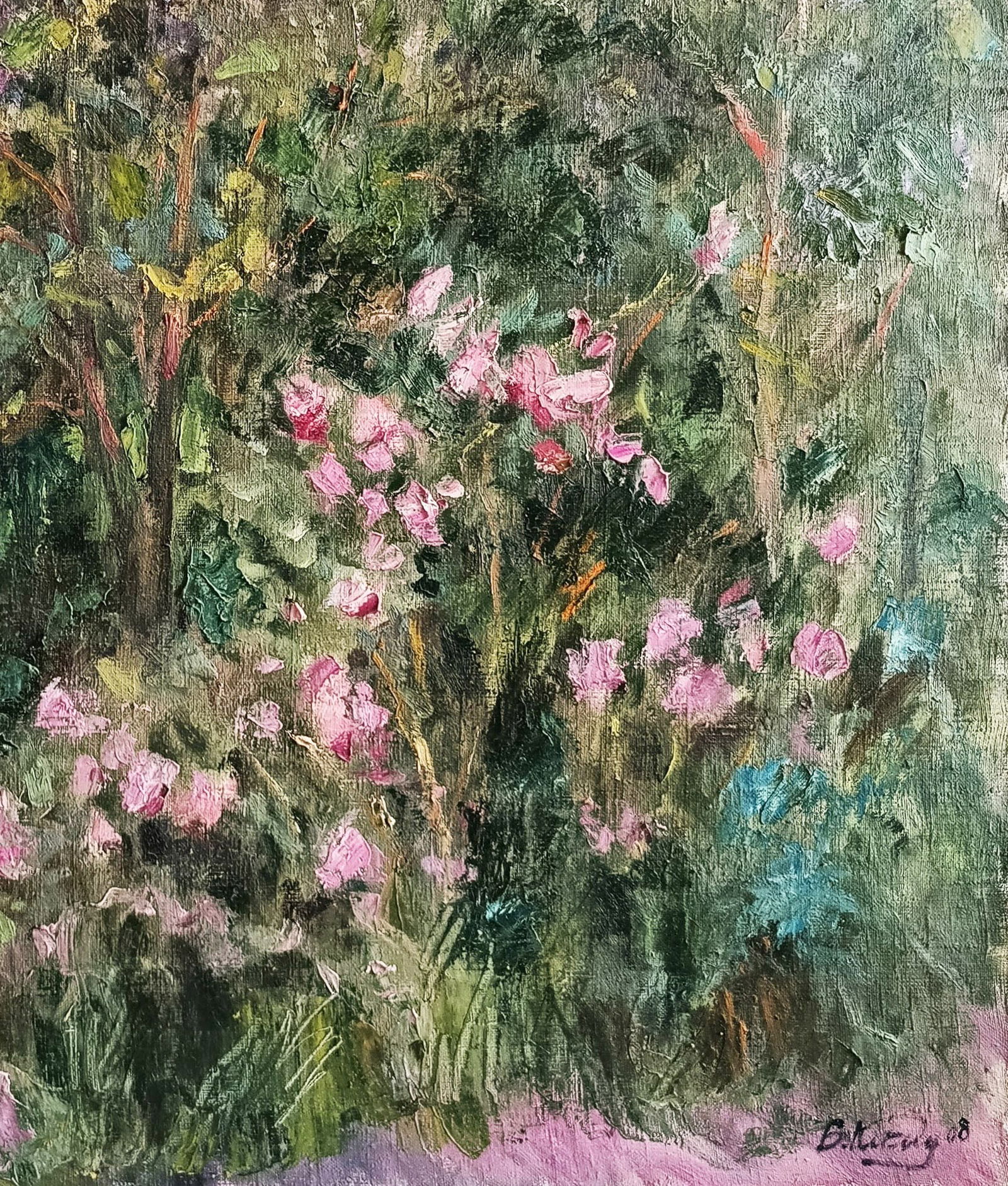 Oil painting Garden by honored painter Ukrainian Vasyl K. - 6