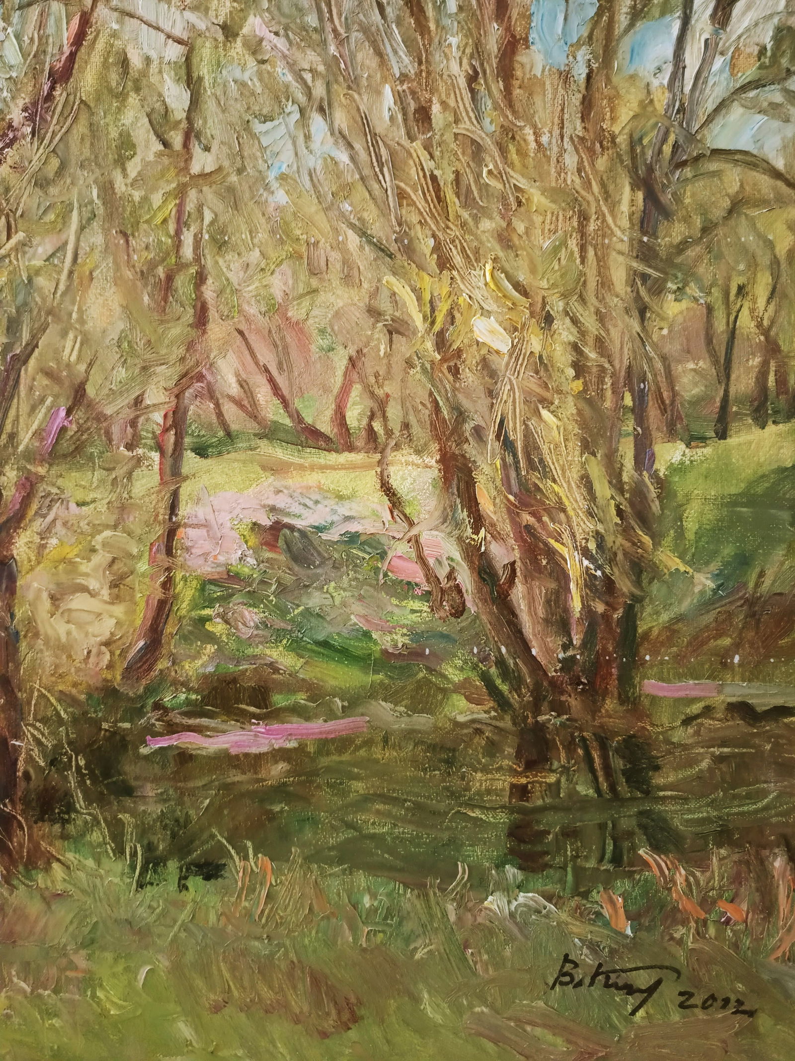 Oil painting Spring by honored painter Ukrainian Vasyl K. - 5