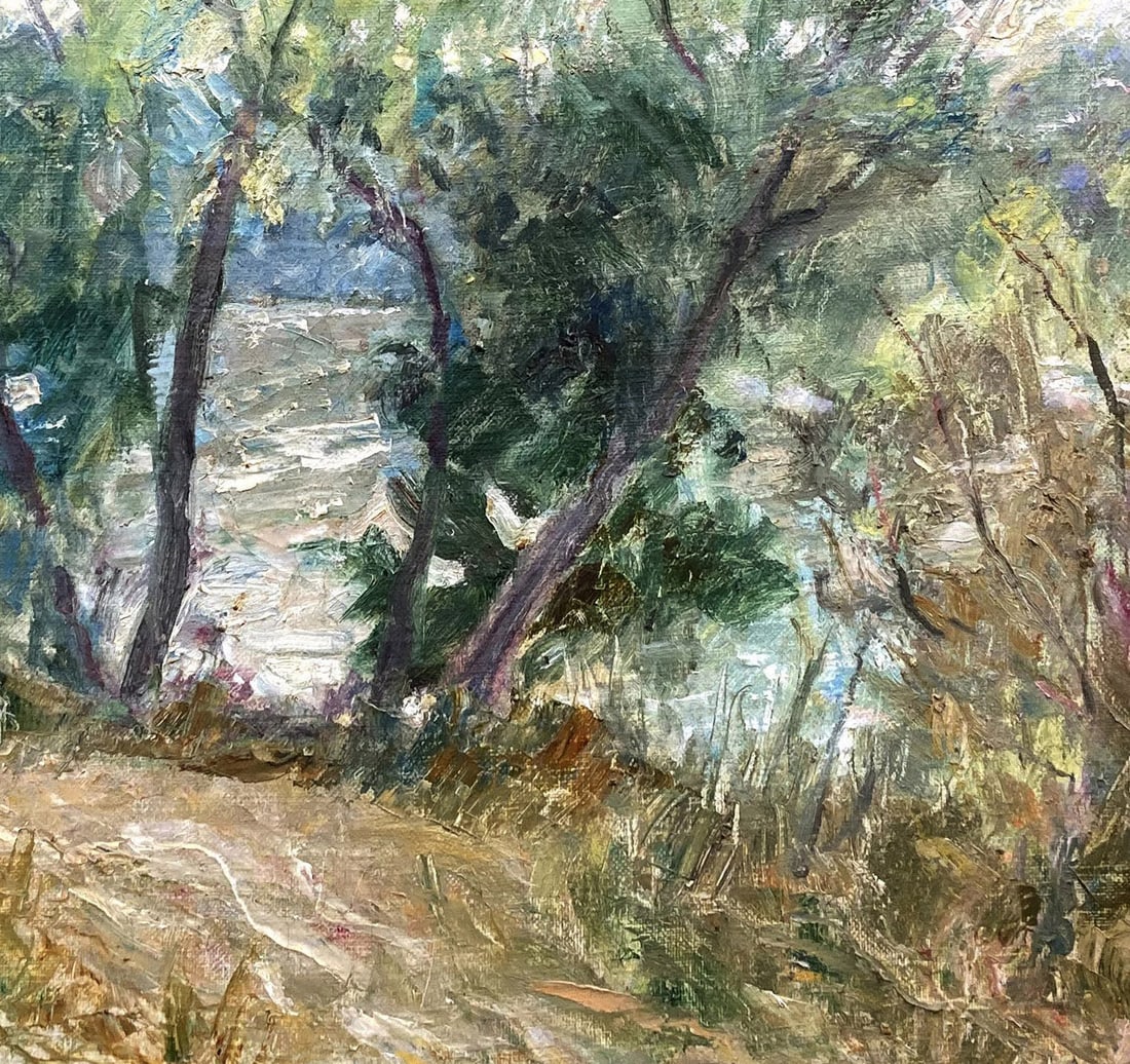 Oil painting Near river by honored painter Ukrainian Vasyl K. - 10