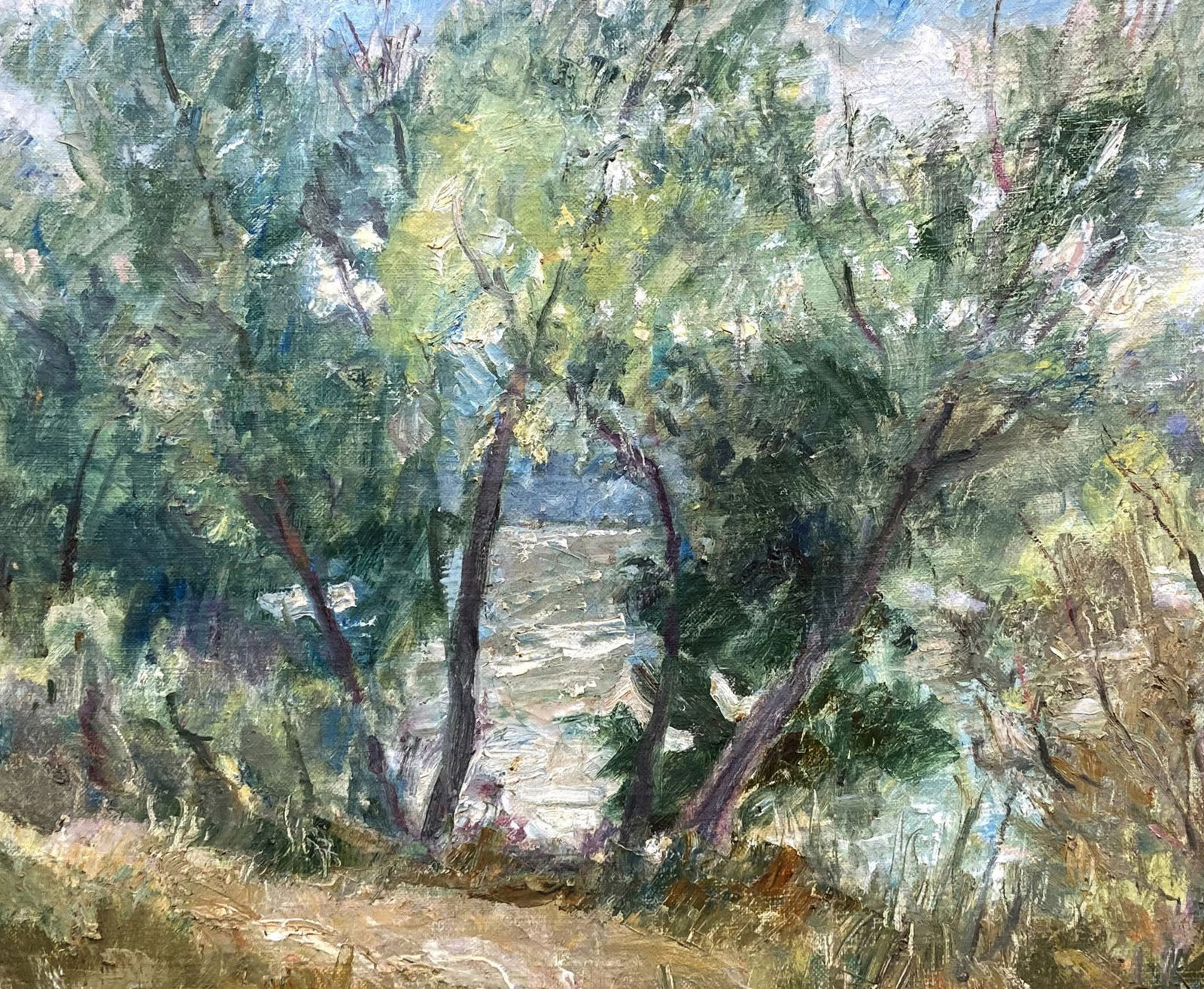 Oil painting Near river by honored painter Ukrainian Vasyl K. - 9