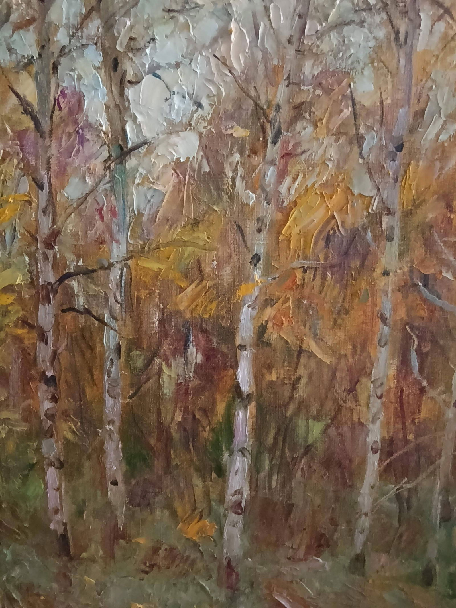 Oil painting Trees by honored painter Ukrainian Vasyl K. - 2
