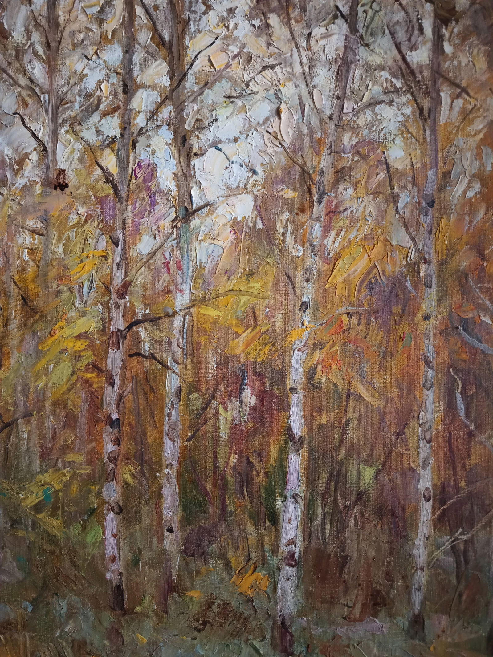 Oil painting Trees by honored painter Ukrainian Vasyl K. - 9