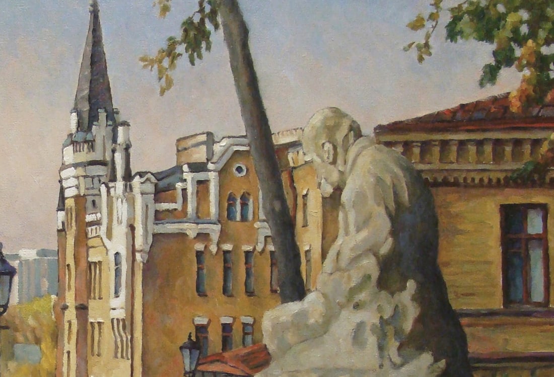 Oil painting Andreevsky Descent. Autumn. Morning Valerii B - 5