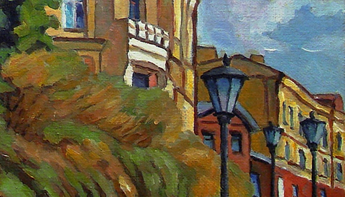 Oil painting Andreevsky Descent. Richard's Castle Valerii B - 3