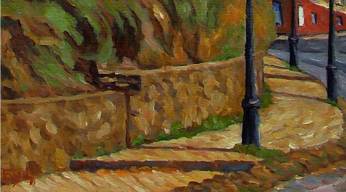 Oil painting Andreevsky Descent. Richard's Castle Valerii B - 4