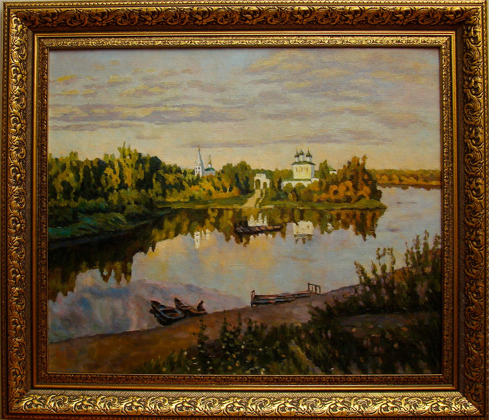 Oil painting Reproduction of the painting by I. Levitan "Evening Bell" Valerii B: Title: Oil painting Reproduction of the painting by I. Levitan "Evening Bell" Valerii B Description: 08Butk Painter: Valerii B Size: 40x48 cm/15,75x18,90 inches Components: oil, canvas Original