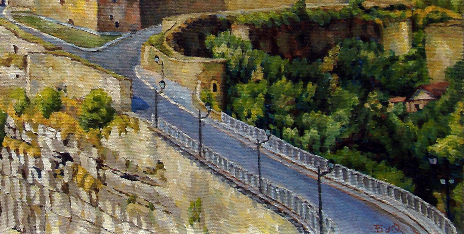 Oil painting Old fortress, Kamianets-Podilskyi Valerii B - 3