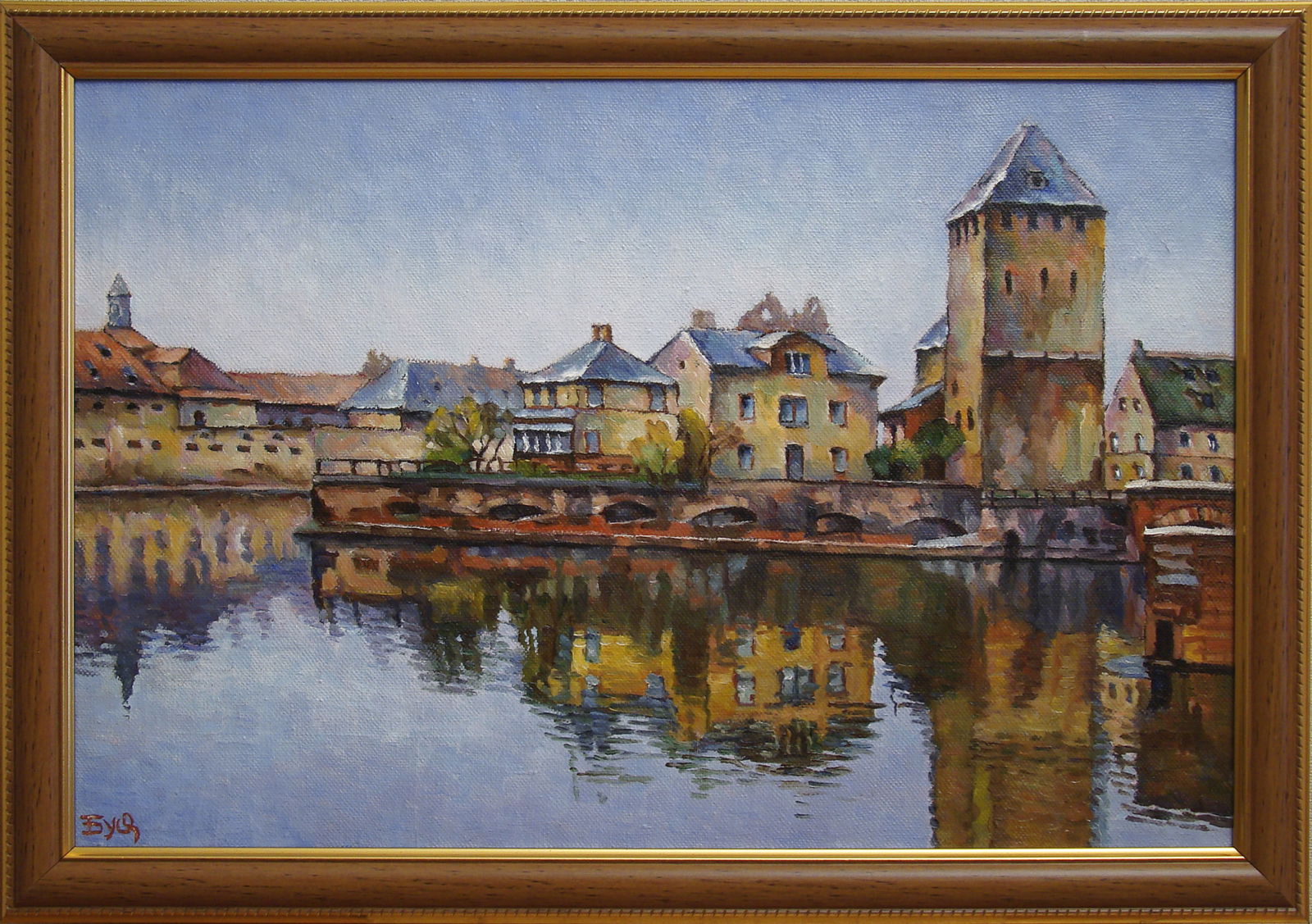 Oil painting Strasbourg, France Valerii B: Title: Oil painting Strasbourg, France Valerii B Description: 30Butk Painter: Valerii B Size: 30x45 cm/11,81x17,71 inches Components: oil, canvas Original painting from our collection ERA: Short