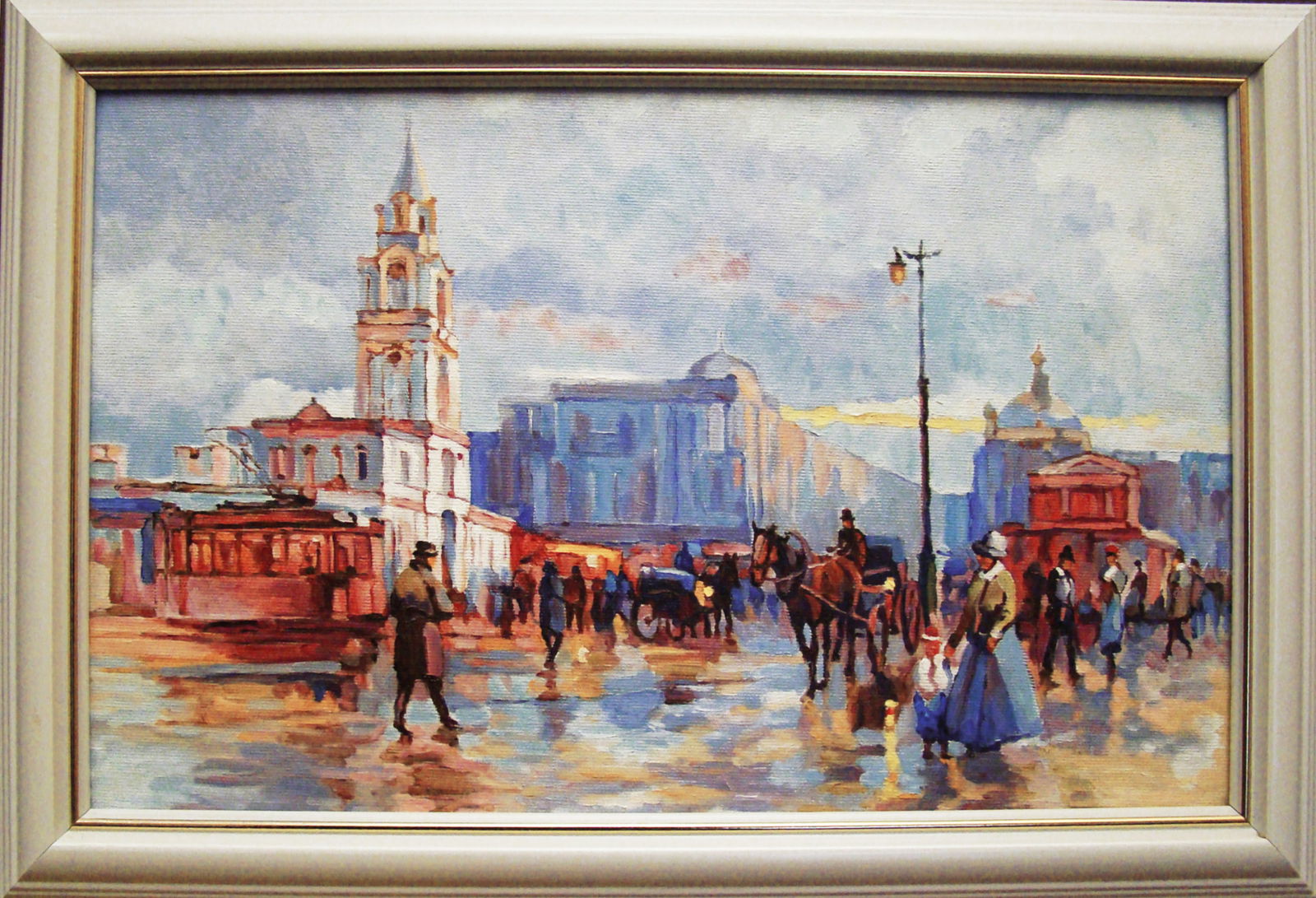 Oil painting Reproduction of A. Shalayev's painting "Theatrical Square" Valerii B: Title: Oil painting Reproduction of A. Shalayev's painting "Theatrical Square" Valerii B Description: 31Butk Painter: Valerii B Size: 30x40 cm/11,81x15,75 inches Components: oil, canvas Original paint