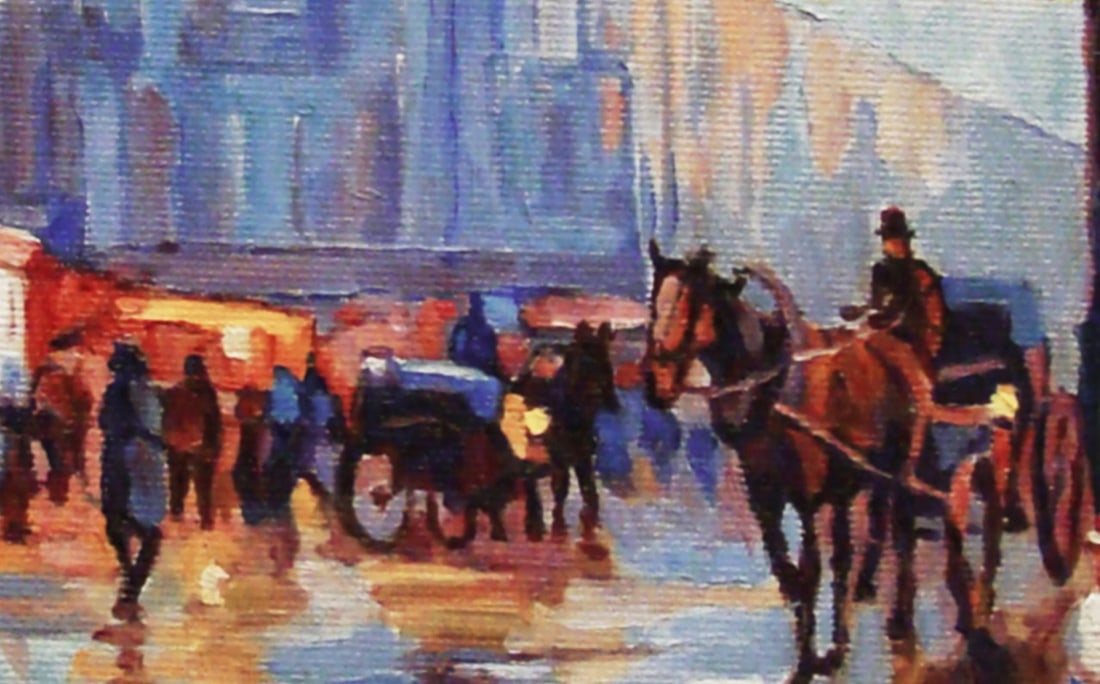 Oil painting Reproduction of A. Shalayev's painting "Theatrical Square" Valerii B - 3