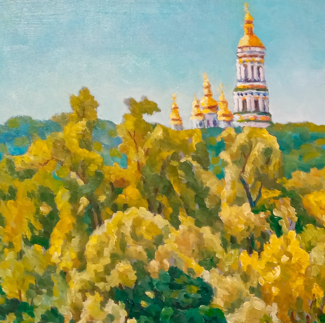 Oil painting Hydropark on the Dnieper. Kyiv Valerii B - 5