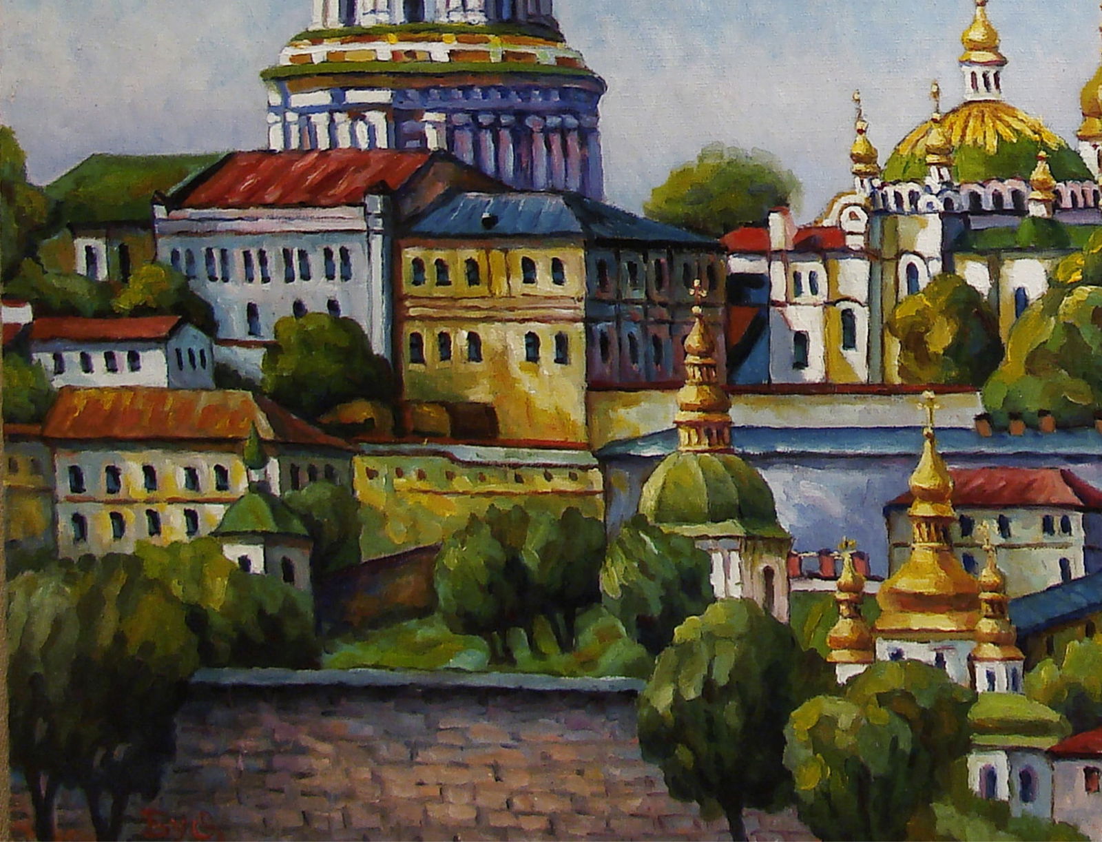 Oil painting Kiev-Pechersk Lavra 2 Valerii B - 4