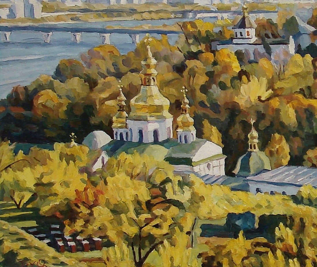 Oil painting Kiev-Pechersk Lavra 4 Valerii B - 4