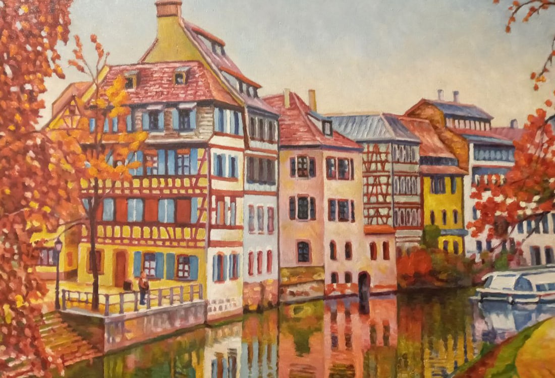 Oil painting France, Strasbourg Valerii B - 4