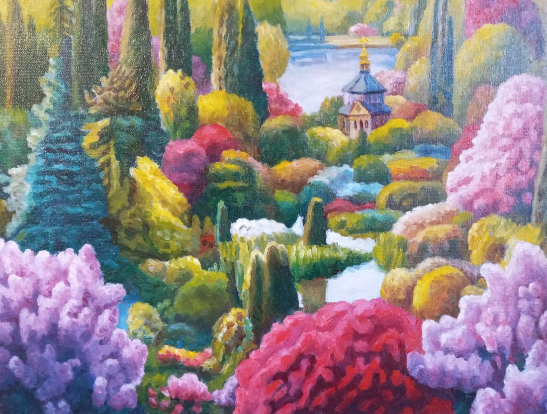 Oil painting Botanical garden Valerii B - 4
