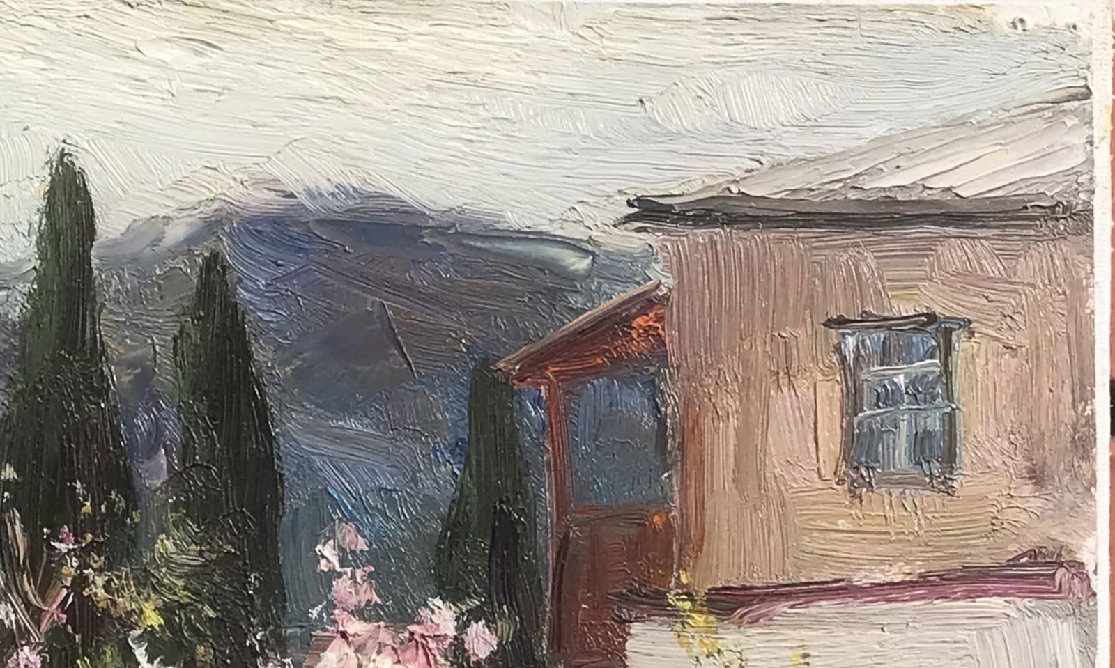 Oil painting Yard. Gurzuf Leonid Kuzmenko - 5