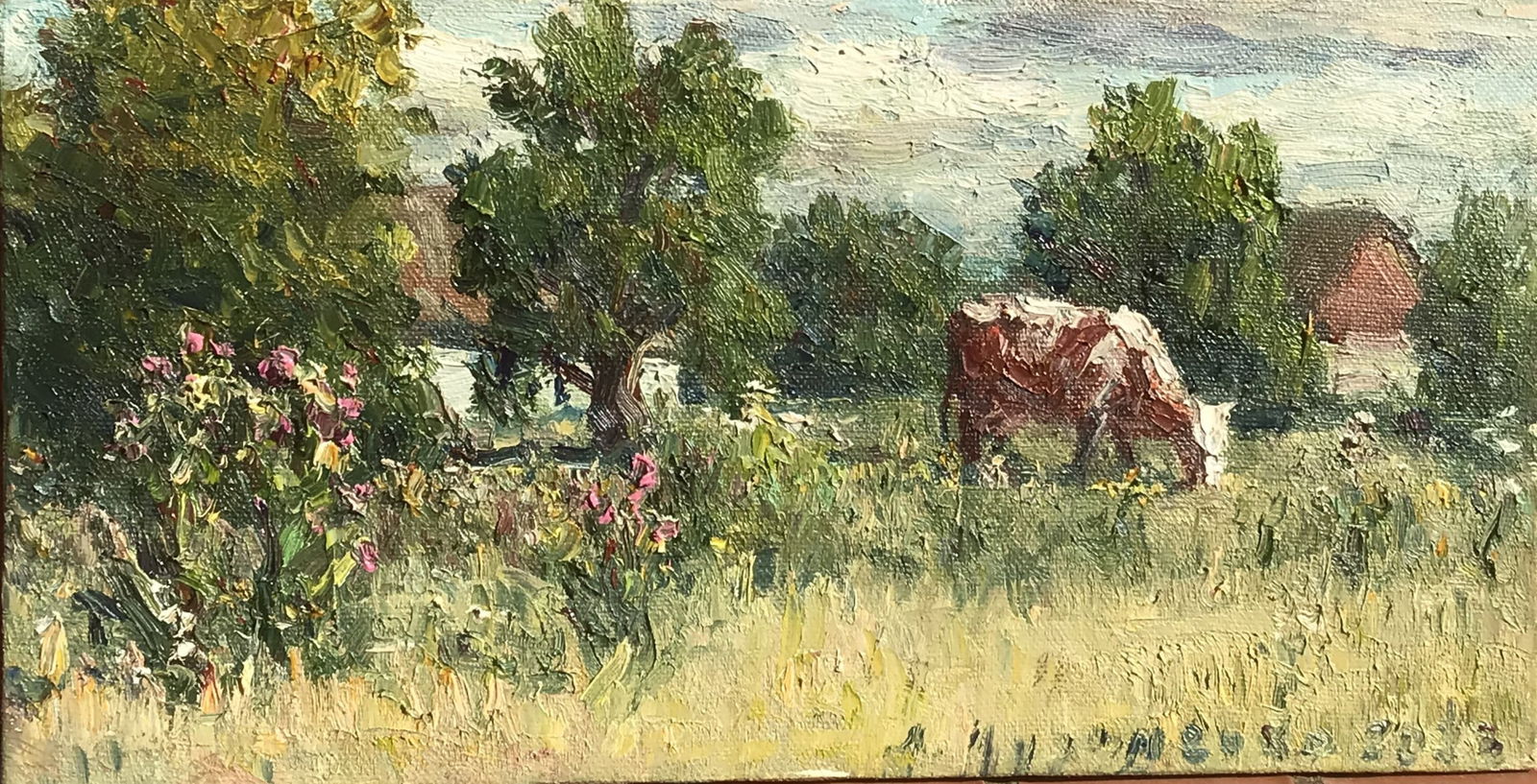 Oil painting Cow Leonid Kuzmenko