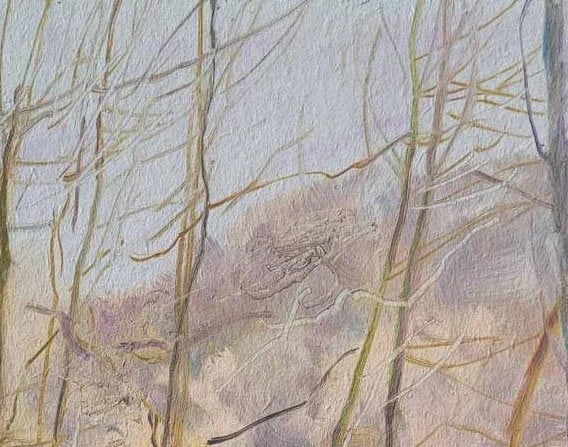 Oil painting Winter day Oleksandr Oleksandrovich Nazarenko - 2