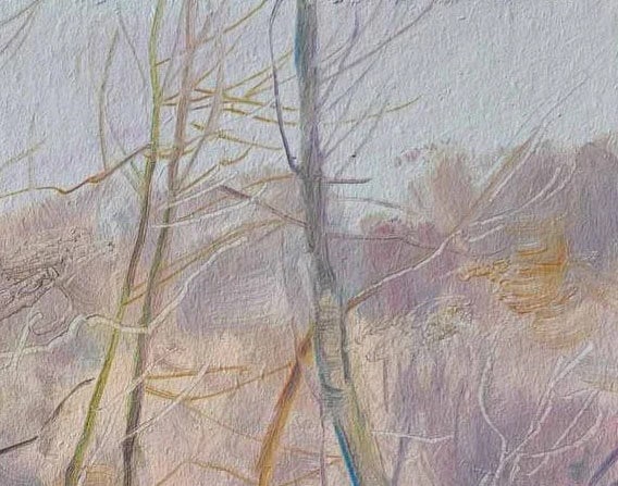 Oil painting Winter day Oleksandr Oleksandrovich Nazarenko - 3