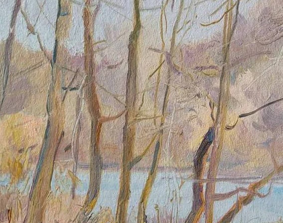 Oil painting Winter day Oleksandr Oleksandrovich Nazarenko - 4